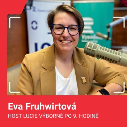 Host Lucie Výborné na Radiožurnálu